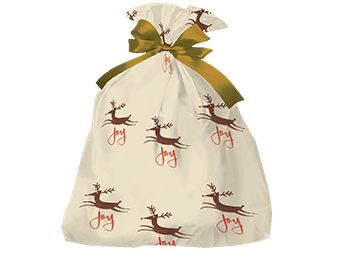 Reindeer Bag with Ribbon